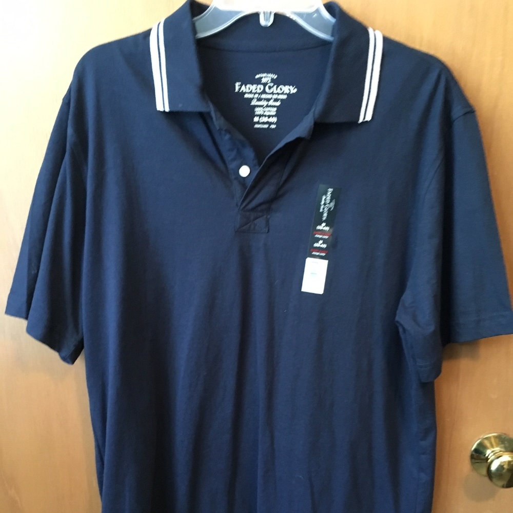 Faded Glory Short Sleeve Polo Shirt, size M